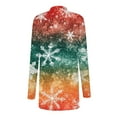 thumbnail image 3 of Mifsaly Lightweight Christmas Cardigan Women Xmas Funny Print Open Front Cardigan Long Sleeve Loose Flowy Outerwear Festival Party Tops 2025 Holiday Outfits, 3 of 6