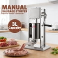 thumbnail image 6 of Hakka Brothers SV-3 7 lb, 3 L Stainless Steel Vertical Sausage Stuffer, 2 Speed, Automatic, 6 of 8