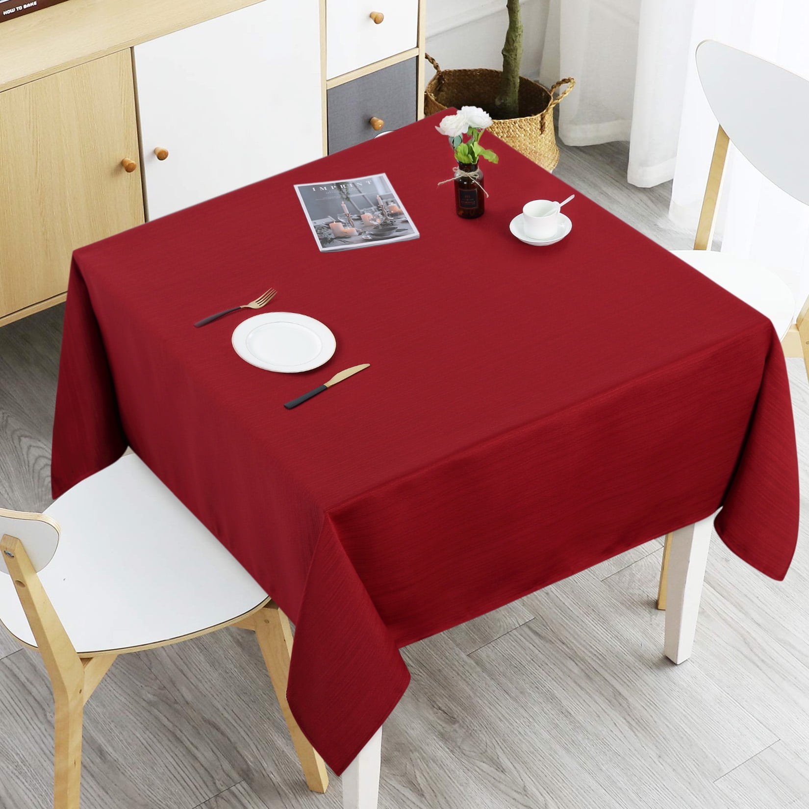 3D Polyester Tablecloth cloth Dining Kitchen Table Cover Protector Washable NEW 