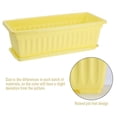thumbnail image 3 of Triani 17 inch Rectangular Plastic Thicken Planters with Trays - Window Planter Box for Outdoor and Indoor Herbs, Vegetables, Flowers and Succulent Plants (1 Pack Yellow,16.9" x 7.5" x 5.5"), 3 of 9