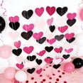 thumbnail image 6 of Valentines Day Hanging Decoration 13Ft Paper Flower String Pull Garland, Heart Shaped Wedding Party Decor for Bedroom Window Office, Romantic Holiday Hanging Banner Backdrop, 6 of 6