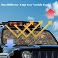 thumbnail image 4 of HUIACONG Camo Hunting Windshield Sun Daisy Shade for Jeep Wrangler TJ JK JKU JL JLU ,Aluminum Foil Film Car Winshied Sunshade,Effectively Blocking Heat and UV Rays, 4 of 6