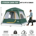 thumbnail image 2 of UNP 4-Person Tent, Portable Cabin Tent, Camping Tent 4-Person Easy Set Up, Waterproof with Top Rainfly for Outdoor Camping/Hiking, 2 of 6
