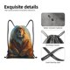 thumbnail image 4 of Fotbe Prairie Meditating Lion Bolsa Mochila con Cordón Estampada, Bolsa de Gimnasio Deportiva, Bolsa Cinch, Bolsa con Cordón para Hombres y Mujeres-Small, 4 of 6