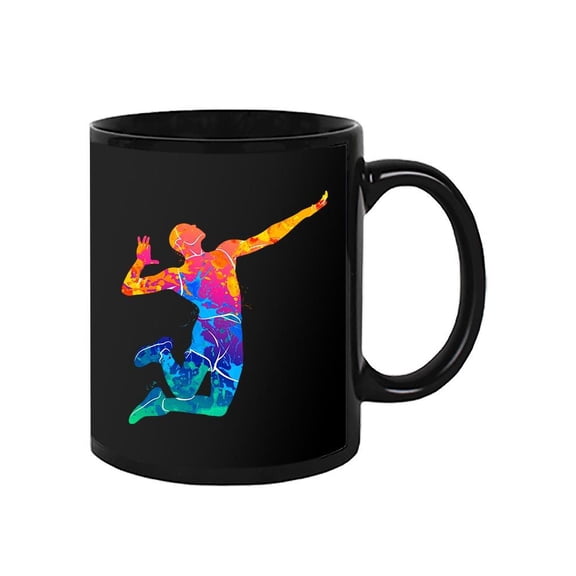 Colorful Volleyball Player Shape Mug Unisex's -Image by Shutterstock