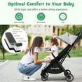 thumbnail image 3 of Infans Portable Baby Stroller One-Hand Fold Pushchair W/ Aluminum Frame Grey, 3 of 6