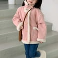 thumbnail image 5 of Otqutp Children Snow Wear Kids Girls Coat Winter Windproof Thicken Coat Long Sleeve Jacket Child Warm Button Outerwear with Pocket(Pink,5-6 Years), 5 of 5