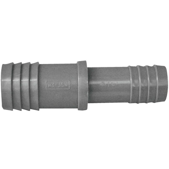 Boshart Industries 0278390 1 x 0.75 in. Boshart Hose Reducing Coupling, Gray - Polyethylene
