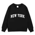 thumbnail image 3 of Little Girl's Hoodie New York Print Hooded Sweatshirt Graphic Sports Loose Casual Hoodies, 3 of 3