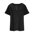 thumbnail image 3 of Plus Size Tops for Women, V Neck T Shirts for Women Short-Sleeve V-Neck T-Shirt Sexy Wrap Shirt Short Sleeve Tunic Top Shirts Womens Summer Tops Loose Tops Blous #3, 3 of 5