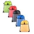 thumbnail image 1 of Drawstring Cinch Bag Backpack With Mesh Pocket Polyester Tote Sack, 1 of 2