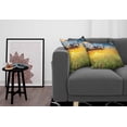 thumbnail image 3 of Ambesonne Nature Throw Pillow Cover 2 Pack, Sunset at Meadow Poppy, 20", Red Green Blue, 3 of 7
