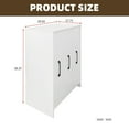 thumbnail image 3 of LUMAMIN File Cabinet with 3 Pulled Out Doors, Slide Out Filing Cabinet with Wheels, Multi-Functional Printer Stand Under Desk Storage for Office or Living Room, White, 3 of 10