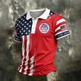 thumbnail image 2 of Homeyce 250 Anniversary Usa Polo Shirt Mens Short Sleeve Freedom Usa Flag Polo Shirts 4th Of July Independence Day Polo T-Shirts Button Down Us 250th Anniversary 1776-2026 Patriotic Tee Tops,Red L, 2 of 3