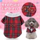 thumbnail image 1 of XWSHYW Suministros para Mascotas para Perros Ropa para Mascotas, Traje para Perros, Nuevo Producto, Ropa para Perros, Vestido Rojo Doble con Pajarita a Cuadros, 1 of 6