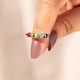 thumbnail image 2 of Fidget Rings For Anxiety For WomenUnti-Anxiety Stainless Steel Spinner Adjustable Bead Colorful Enamel Aesthetic Cute Dainty Fashion Rings For Teen Gi, 2 of 4