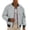 Gray, variant on Mens Jacket Color Block Ribbed Full Zip Cargo Jackets Multiple Pockets Loose Fall Winter Long Sleeve Fashion Top