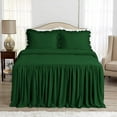 thumbnail image 2 of DNG Creations 4-Piece Long Ruffle Sheet Set 18-Inch Deep Pocket (Solid Green - Queen), 2 of 7