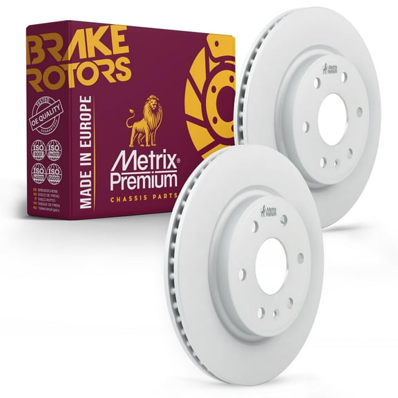 Metrix Premium Chassis Parts - 12.8 inch (325mm) 2 PC Front Coated Vented Disc Brake Rotor Fits 2007-2010 Saturn Outlook, 2007-2016 GMC Acadia, 2008-2017 Buick Enclave, 2009-2017 Chevrolet Traverse