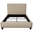 thumbnail image 4 of Queen Bed Frame with Nail Head Accent in Desert Sand Linen, 4 of 4