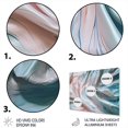 thumbnail image 3 of Designart "Dancing Chromatics Pink and Blue II" Abstract Marble Metal Wall Art Prints, 3 of 5