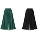 thumbnail image 3 of Pantalones de verano extra grandes de gasa plisados para playa, holgados, adelgazantes, de pierna ancha, para chica gordita, 3 of 5