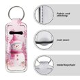 thumbnail image 5 of Yuyamidu Pink Snowman Chapstick Holder Key Chain Sleeve Christmas Lip Balm Holder Keychain Gifts for Women Girls Cute Lip Gloss Tube Holder Key Chain, 5 of 6