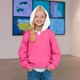 thumbnail image 5 of Piuwrlz Long Sleeve Hoodies for Kids Girls Boys Hood Sweatshirts Pocket Round Neck Hoodie Hot Pink Size 14 Years, 5 of 8