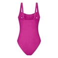 thumbnail image 4 of WAYUTE Womens One Piece Swimsuits Solid Color Square Neck Monokini Full Coverage Rash Guard Stretch Tummy Control Swimwear, 4 of 4