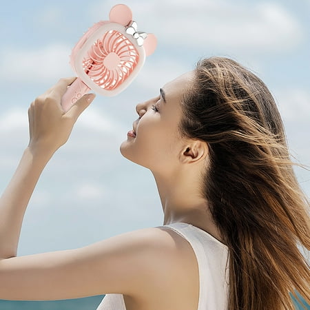 

Weerihhol Mini Hand Held Fan Battery Operated Portable Fan Speed Adjustable USB Rechargeable Fan Personal Makeup Eyelash Fan With Ultra Quiet Wind For Stylish Girls Women Outdoor Hand Fans for Women