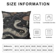 thumbnail image 6 of Acheng Gothic Pillow Case Sets,Sofa Throw Pillow Cover Set of 2, Vintage Starry Sky Snake Mushroom Moth Maple Leaf Pattern Square Couch Pillow Protector Cushion White, 6 of 6