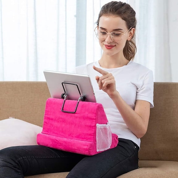 RREGER-Pillow Foam Laptop & Tablet Stand, Multifunction Holder Lap Rest Cushion for iPad with Bag (Black)