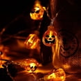 thumbnail image 5 of Decoración de Halloween, guirnalda de calabaza naranja con pilas de 20 luces LED para exteriores para decoración de Halloween, 5 of 5