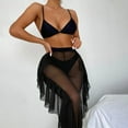 thumbnail image 4 of Bathing Suit 3Pcs/Set Swim Pool Matching Padded Charming Bra Briefs Swimwear Set with Long Pants, 4 of 5