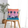 thumbnail image 5 of Pofeuu Beach with Palm Trees Print Double-sided plush pillowcase Square Throw Pillow Covers Pillows Cover for Living Room Bedroom Sofa Couch Cushion Cover（No pillow core）-20"x20", 5 of 7