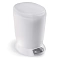thumbnail image 1 of Bote de basura redondo con pedal, plástico blanco, 6 L, 1 of 2