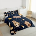 thumbnail image 3 of Castle Fairy Cute Capybara Twin Comforter Sets,Galaxy Rocket Stars Planet Bedding Set, 3 of 8