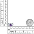 thumbnail image 6 of Gem Stone King 925 Sterling Silver Round Purple Amethyst and White Moissanite 3-Stone Ring for Women (2.20 Cttw, Gemstone Birthstone, Available in Size 5, 6, 7, 8, 9), 6 of 6