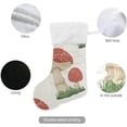 thumbnail image 3 of GZHJMY Mushroom Christmas Stocking, Personalized Large Candy Stocking Hanging Gift, Xmas Stockings Decoration for Family Holiday Party Ornaments Decor Fireplace, 3 of 7