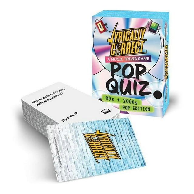 90's & 2000's Music Trivia Card Game, Music Guessing Party Game, Fun Family Game Night Entertainment