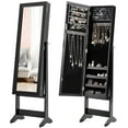 thumbnail image 6 of Gymax Vanity Mirror Tilting Jewelry Cabinet Organizer Storage Box Black, 6 of 10
