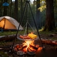 thumbnail image 3 of Adjustable Campfire Tripod Grill - Portable BBQ Grill Stand with Height Control for Easy Outdoor Cooking over Fire, Perfect for Camping, Tailgating & Firepit, 3 of 14
