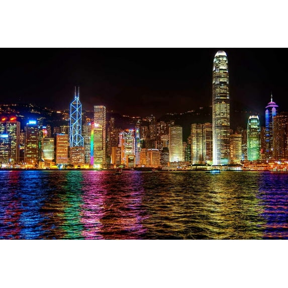 Hong Kong Lights - CANVAS OR PRINT WALL ART