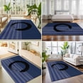 thumbnail image 4 of Area Rugs 2.7'x5', Navy Blue Striped Carpet Runner Indoor Outdoor Rugs Home Decor Aesthetic, Black Geometric Vintage Stripes Ombre Non Slip Mats Washable Accent Rug for Living Room Bedroom, 4 of 8