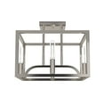 thumbnail image 3 of 4-Light Semi-Flush Light Fixture in Satin Platinum Finish, 3 of 6