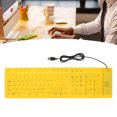 thumbnail image 1 of Silicone Foldable Keyboard Full Waterproof Sealing Mute Typing USB Wired 108 Keys for Office Travel, 1 of 7