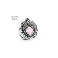 thumbnail image 4 of Paire de Tunnels Doubles Évasés avec Pierre Opalite Rose, Filigrane Centré, 4 of 5