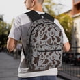 thumbnail image 6 of Honeii Brown Moose with Pinecones Print School Backpack,Casual Lightweight Travel Rucksack Daypack,Backpacks for College High, 6 of 6