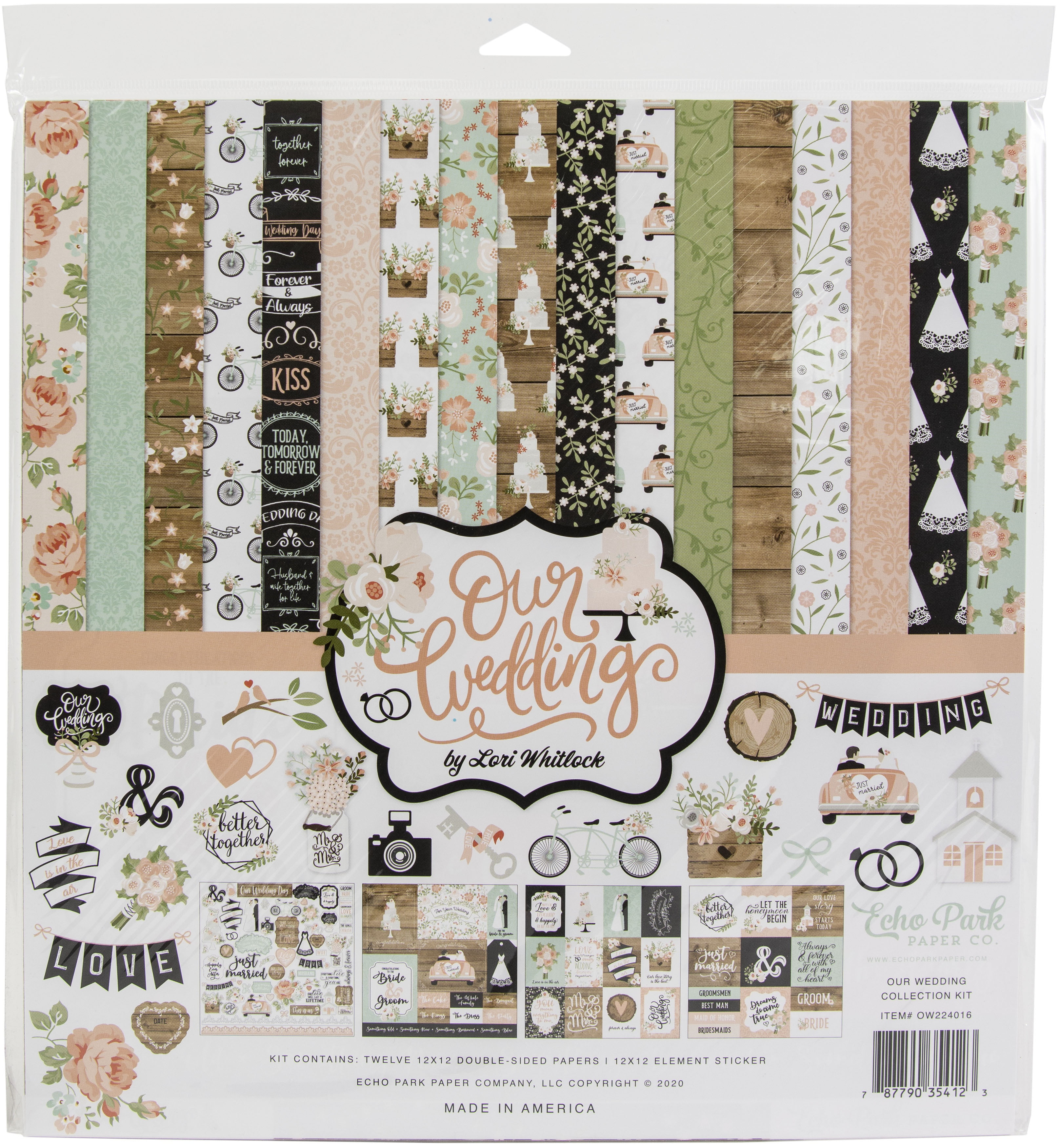 SCENIC ROUTE Echo Park 12x12 Collection Kit Scrapbook Element Stickers Papercrafting Scrapbook