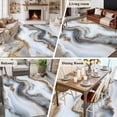 thumbnail image 5 of 5'x8' Area Rugs, Modern White Gold Indoor Outdoor Area Rug for Living Room Bedroom, Abstract Geometric Marble Printed Washable Bathroom Rugs Kitchen Floor Carpet Mats Home Decor Aesthetic, 5 of 8